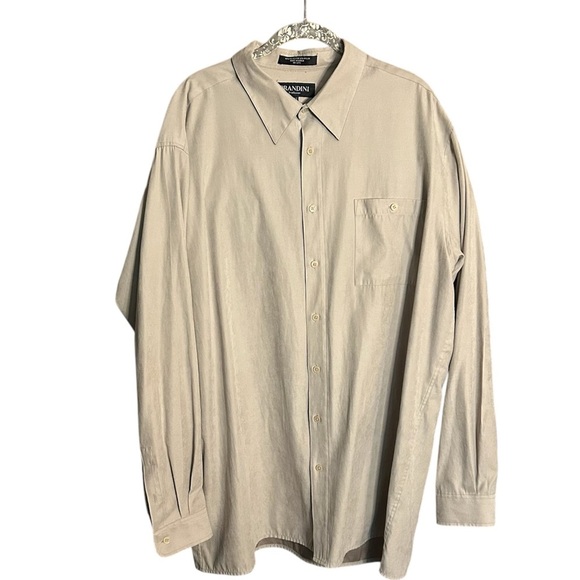 Brandini Beige Button-Up Shirt XXLT - Picture 1 of 6